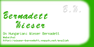 bernadett wieser business card